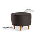 Puff Acalanto Com Tecido Poliéster - Preto