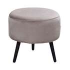 Puff Alegria Veludo Bege