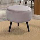 Puff Alegria Veludo Bege