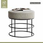 Puff Anunciação Mais Decor Preto/linho Cinza