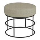 Puff Anunciação Preto/linho Bege - Mais Decor