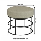 Puff Anunciação Preto/linho Bege - Mais Decor