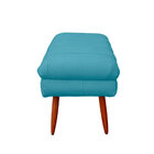 Puff Aparador Estofado Italy Decorativo Veludo Azul Claro