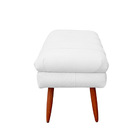 Puff Aparador Estofado Italy Decorativo Veludo Branco