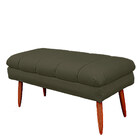 Puff Aparador Estofado Italy Decorativo Veludo Chocolate