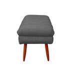 Puff Aparador Estofado Italy Decorativo Veludo Cinza Chumbo