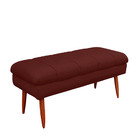 Puff Aparador Estofado Italy Decorativo Veludo Marsala