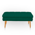 Puff Aparador Estofado Italy Decorativo Veludo Verde Esmeralda
