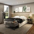 Puff Apoio Assento Grande Chumbo Com Bandeja Tubos Pretos