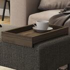 Puff Apoio Assento Grande Chumbo Com Bandeja Tubos Pretos