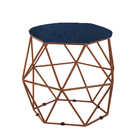 Puff Aramado Bronze Suede Escolha Sua Cor - Wed Decor - Azul