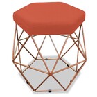 Puff Aramado Bruna Suede Terracota - Amarena Móveis