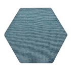 Puff Aramado Hexágono Linho A58 Base Cobre - D'rossi