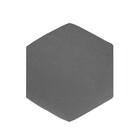 Puff Aramado Hexágono Suede Base Dourado - D'rossi - Grafite