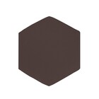 Puff Aramado Hexágono Suede Base Preto - D'rossi - Marrom