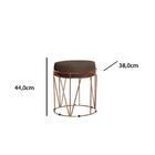 Puff Babu Bronze Linho Marrocos