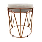 Puff Babu Suede Base Cobre - Bege