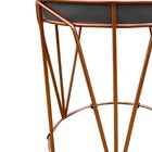 Puff Babu Suede Base Cobre - Grafite