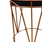 Puff Babu Suede Base Cobre - Preto