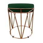 Puff Babu Suede Base Cobre - Verde