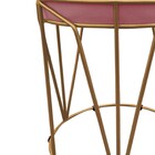 Puff Babu Suede Base Dourado - Rose