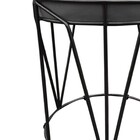 Puff Babu Suede Base Preto - Grafite