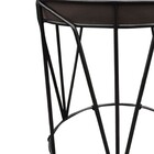 Puff Babu Suede Base Preto - Marrom