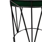 Puff Babu Suede Base Preto - Verde