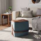 Puff Bag Azul E Marrom