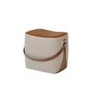 Puff Bag Cinza E Bege