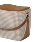 Puff Bag Cinza E Bege