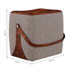 Puff Bag Cinza E Marrom