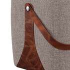 Puff Bag Cinza E Marrom