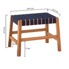 Puff Baixo Fita Garden Natural/azul