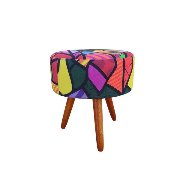 Puff Bali Decorativo Estampa Romero Brito 1 D'rost