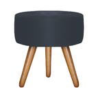 Puff Bali Decorativo Suede Azul Marinho D'rost