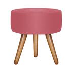 Puff Bali Decorativo Suede Rosa Goiaba Kasa Sofá