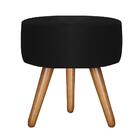 Puff Bali Decorativo Veludo Preto Kasa Sofá