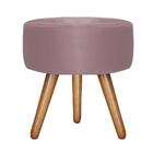 Puff Bali Decorativo Veludo Rosê Kasa Sofá