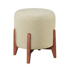 Puff Banco Banqueta Nina Linho Bege Claro