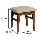 Puff Banco Moderno Estofada Pés Em Madeira - Ideal Para Quart