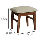 Puff Banco Moderno Estofada Pés Em Madeira - Ideal Para Quart