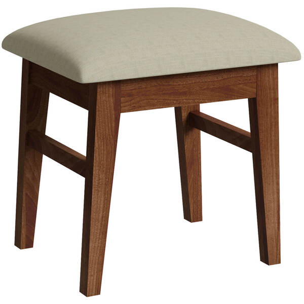 Puff Banco Moderno Estofada Pés Em Madeira - Ideal Para Quart