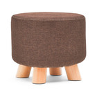 Puff Banco Redondo Banquinho Banqueta Madeira Apoio Pe Suport