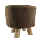 Puff Banco Redondo Banquinho Banqueta Madeira Apoio Pe Suport