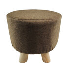 Puff Banco Redondo Banquinho Banqueta Madeira Apoio Pe Suport