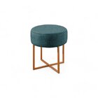 Puff Banqueta 40cm X 45cm Otávio Luxo Azul