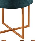 Puff Banqueta 40cm X 45cm Otávio Luxo Azul