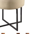 Puff Banqueta 40cm X 45cm Otávio Luxo Bege Claro