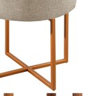 Puff Banqueta 40cm X 45cm Otávio Luxo Bege Claro